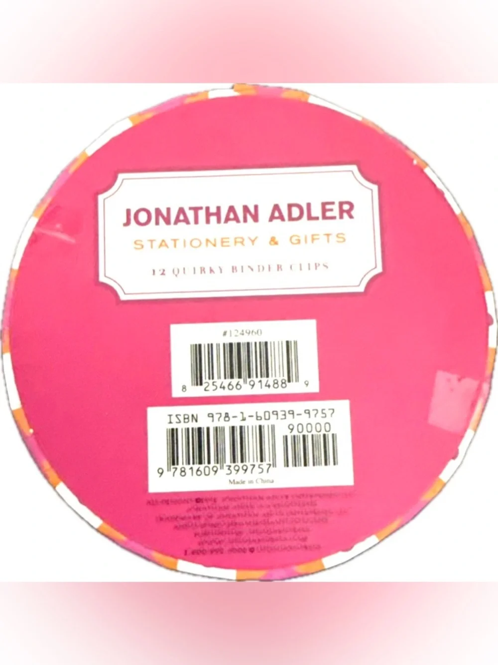 NEW Jonathan Adler Designer Limited Edition Floral Tin Box & Binder Clips Set